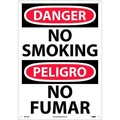 National Marker Co Bilingual Plastic Sign - Danger No Smoking ESD79RC